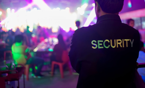 Security guard in a nightclub